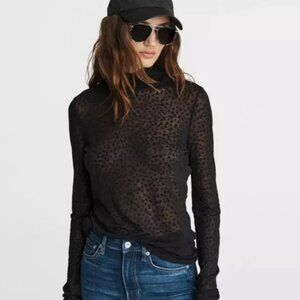Rag & Bone “Valencia Dot” Mock-Neck Top – New With Tags (NWT ) small